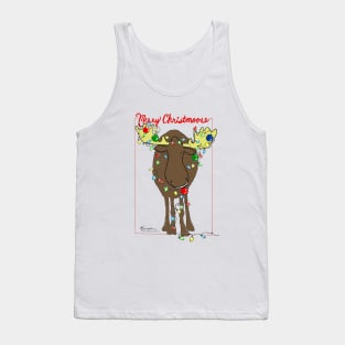 Merry Christmas Moose Art Tank Top